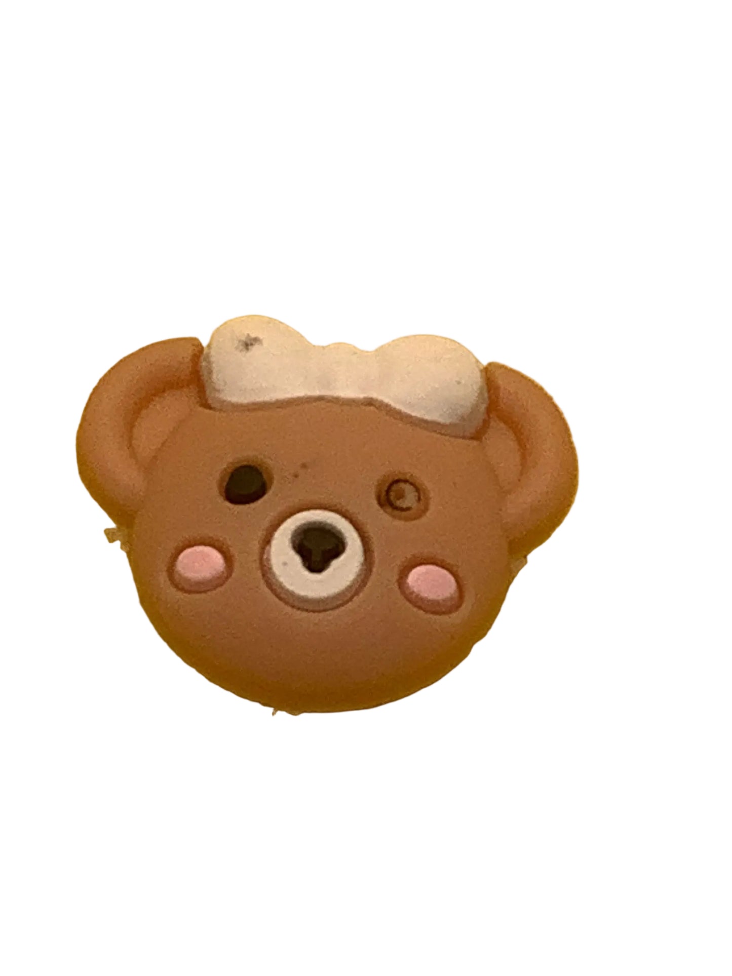 Teddy White Bow Head Jelee Charm