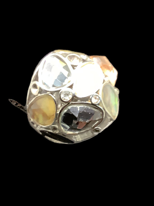 Abalone Multicolored Crystal Ring Size 7