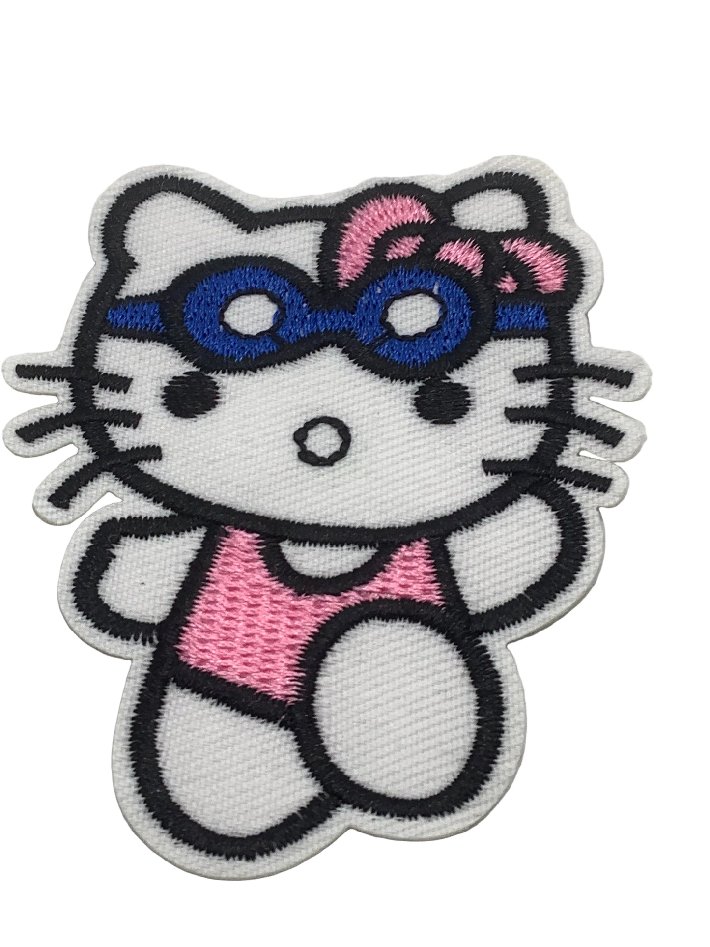 Blue Swimming Goggles Pink Swimsuit Patch