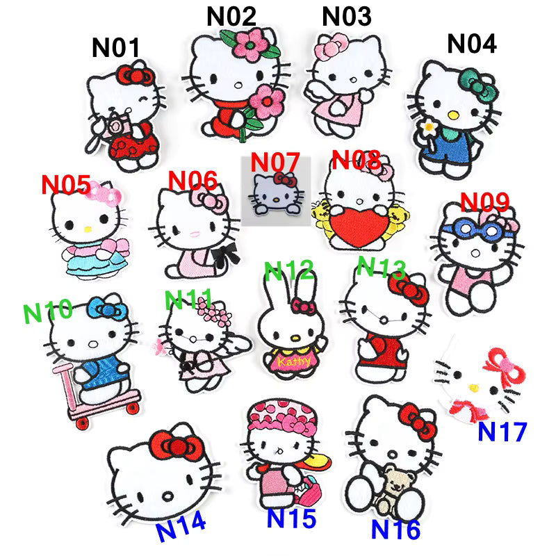 Kitty Embroidered Patches