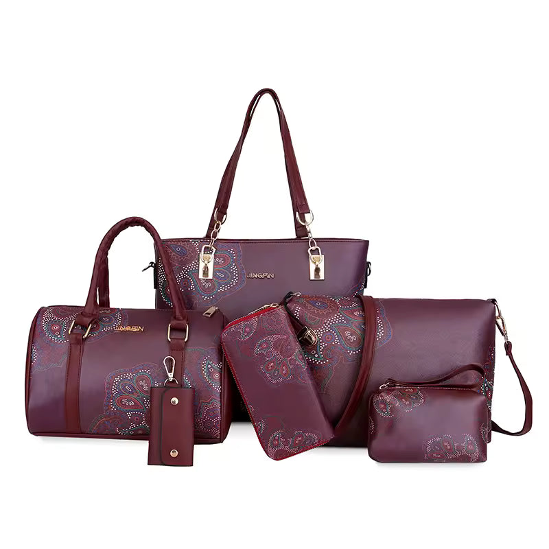 PU Leather Painted Flower Bag