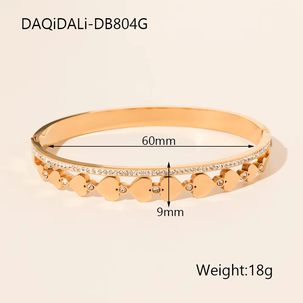 Gold Chain Heart Bracelet