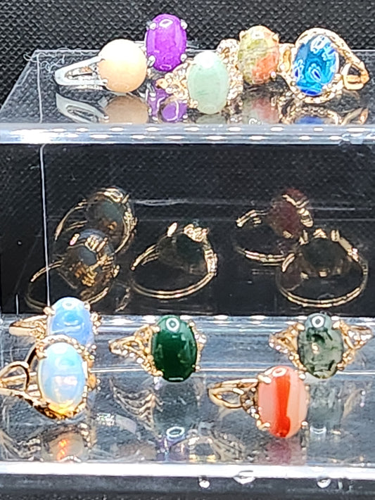 Natural Crystal Stone Ring