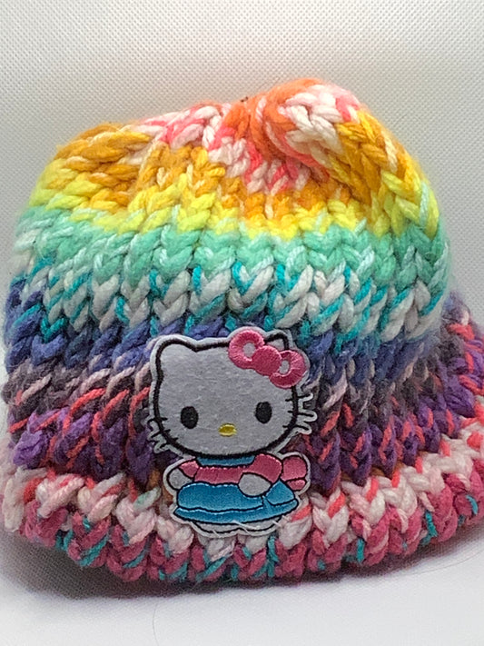 Multicoloured Child Kitty Knit Hat