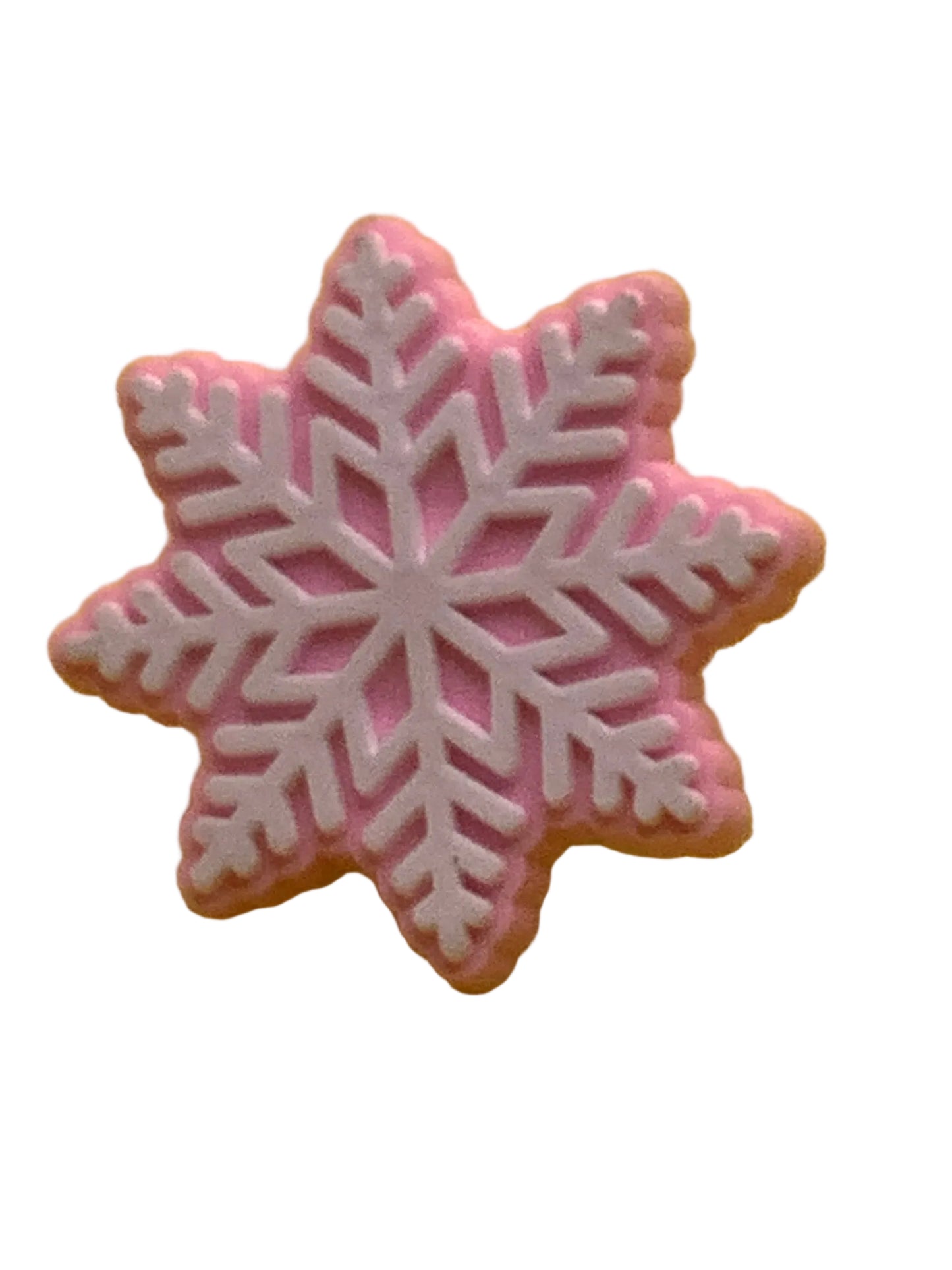 Pink White Snowflake LED Jelee Charm