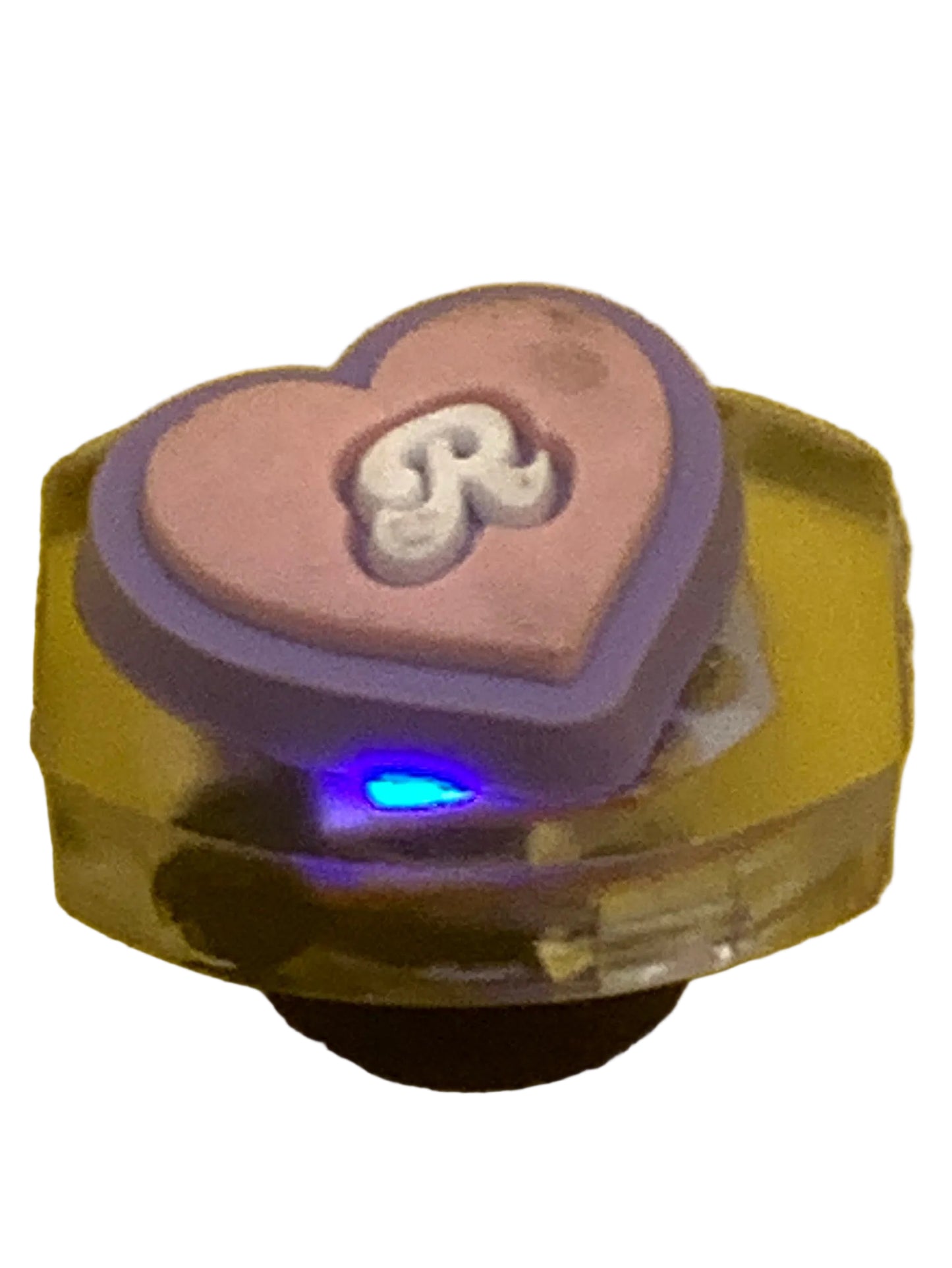 Purple Pink Heart LED Jelee Charm