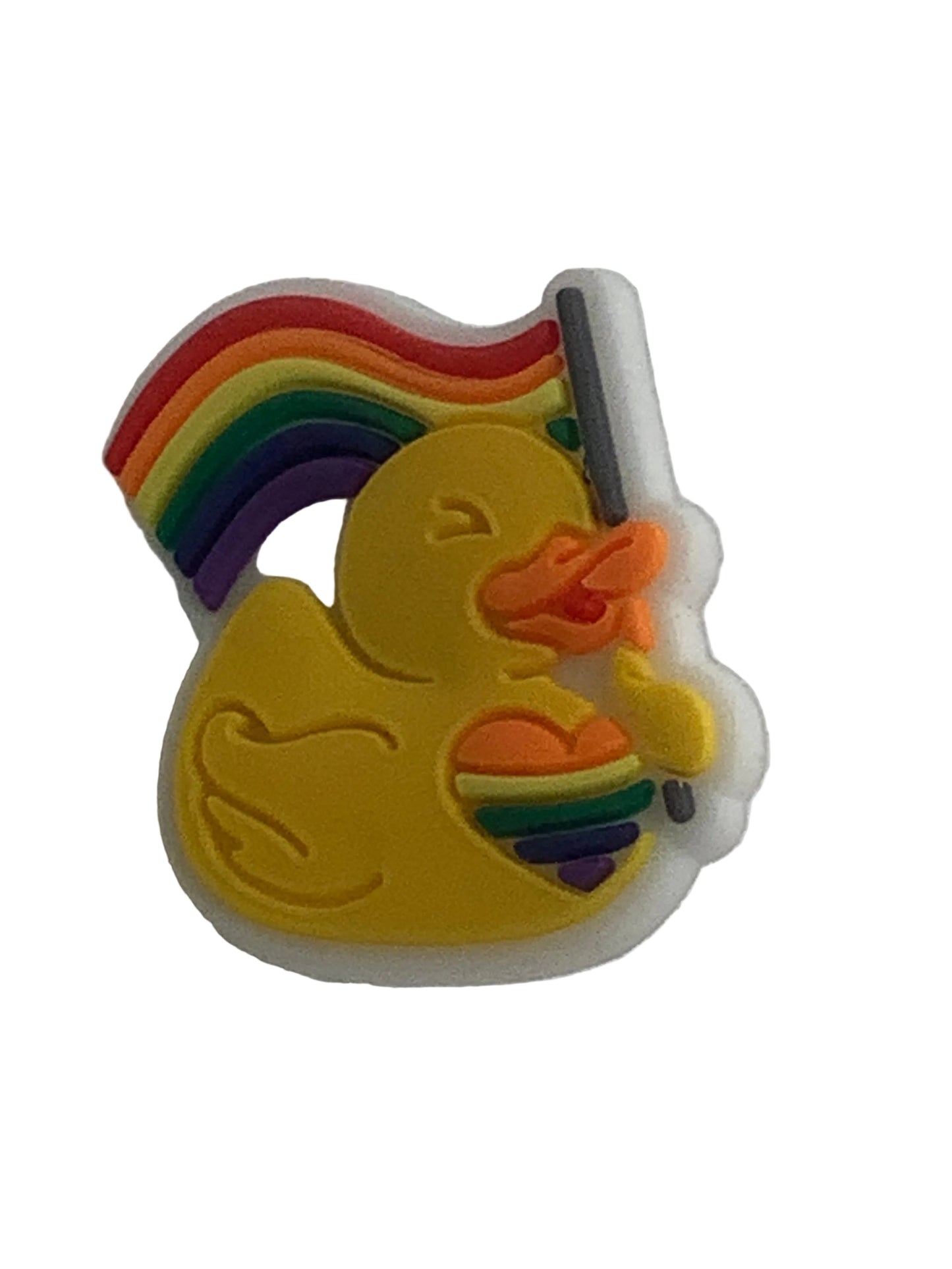 Yellow Duck Rainbow Flag LED Jelee Charm