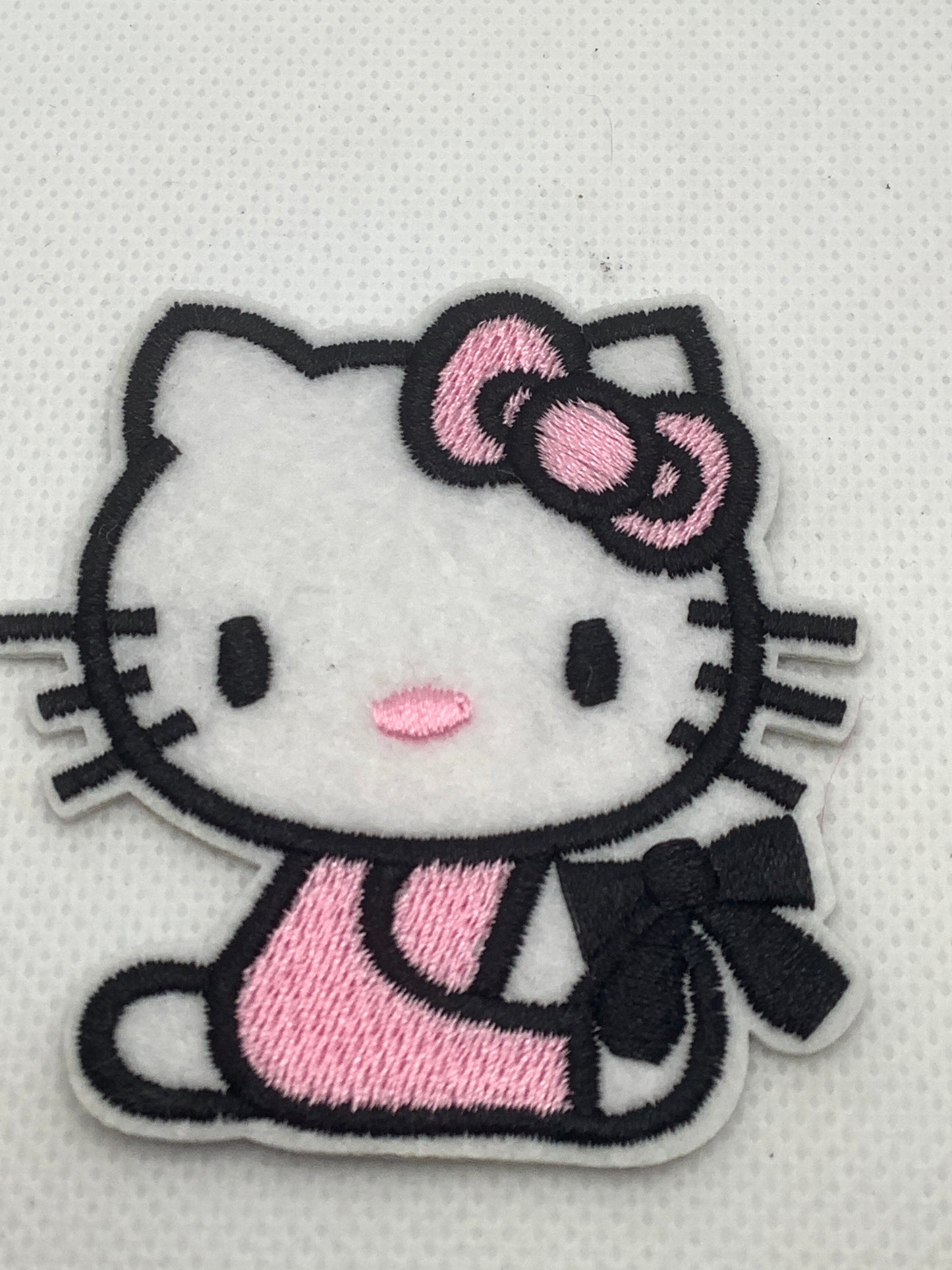 Black Bow Pink Dress Patch