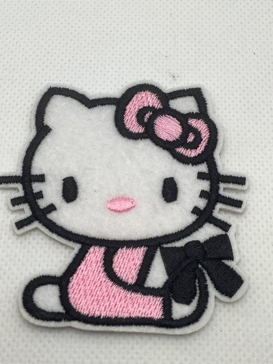 Black Bow Pink Dress Patch