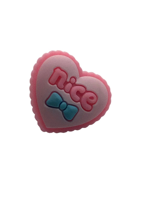 Pink Candy Heart Jelee Charm