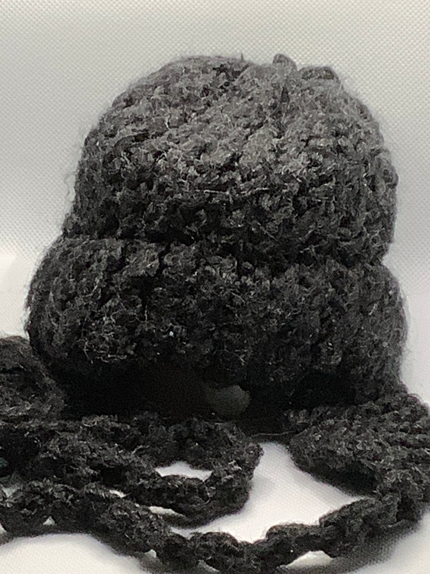 Baby Hand Knit Hat Dark Gray