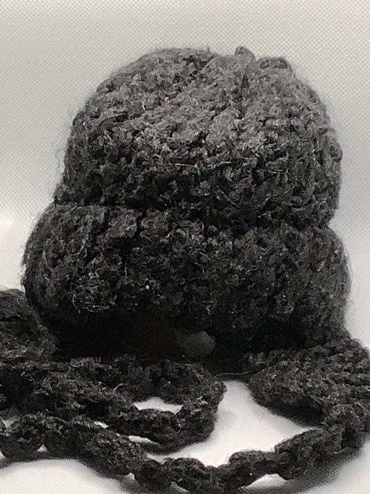 Baby Hand Knit Hat Dark Gray