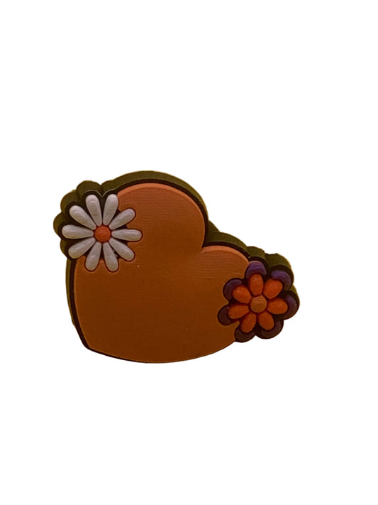 Brown Heart LED Jelee Charm