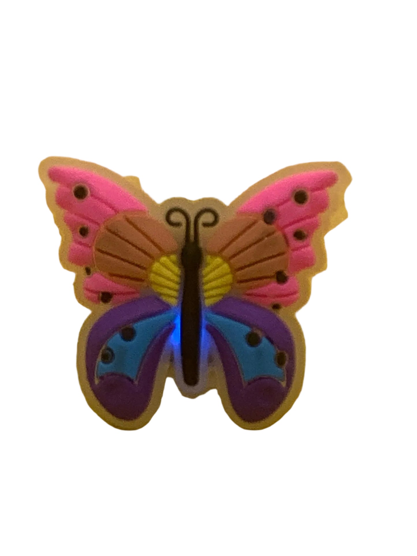 Pink Purple Butterfly LED Jelee Charm