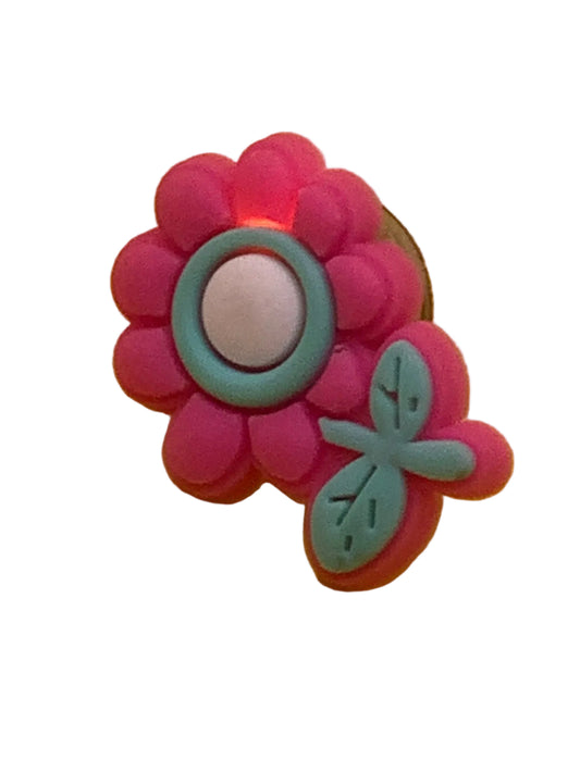 Hot Pink Flower Stem LED Jelee Charm