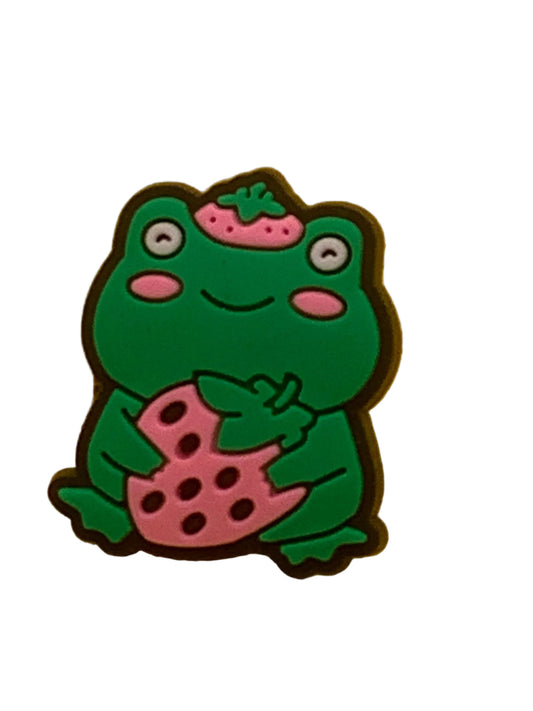 Green Frog Strawberry LED Jelee Charm