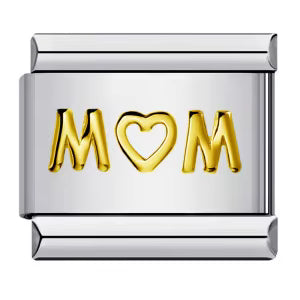 MOM Heart Charm