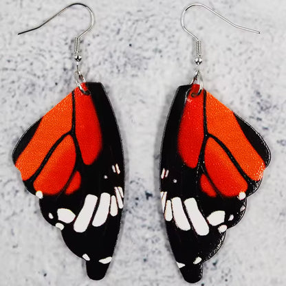 Faux Butterfly Wing Earrings