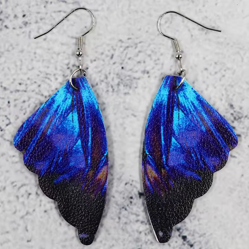 Faux Butterfly Wing Earrings