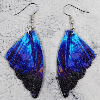 Faux Butterfly Wing Earrings