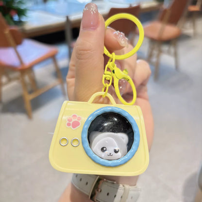 Cute Cat Carrier LED Keychain