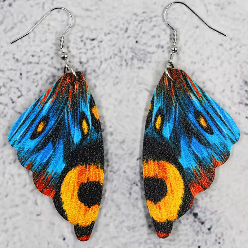 Faux Butterfly Wing Earrings