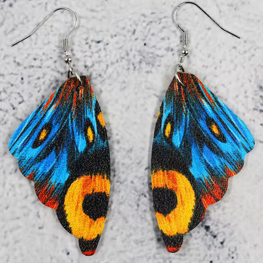 Faux Butterfly Wing Earrings