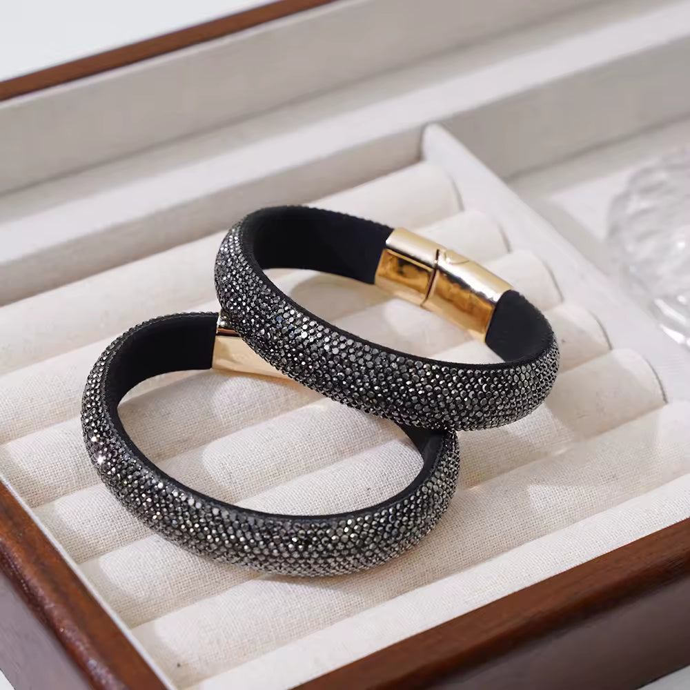 Colorful Rhinestone Magnetic Bracelet