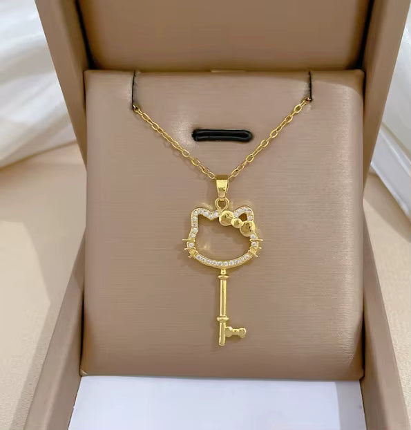 Kitty Cubic Zirconia Necklace