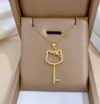 Kitty Cubic Zirconia Necklace