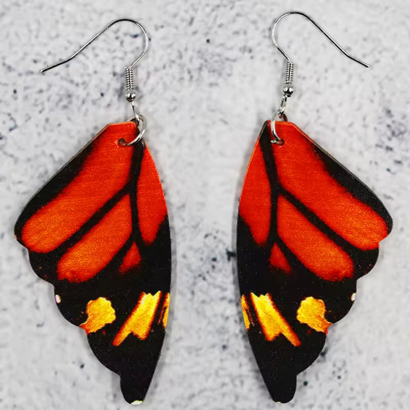 Faux Butterfly Wing Earrings