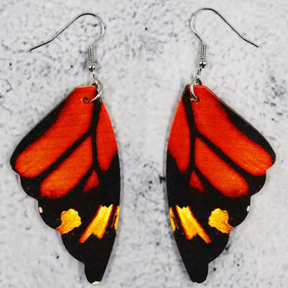 Faux Butterfly Wing Earrings