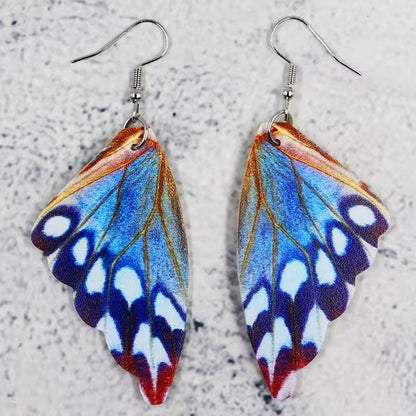 Faux Butterfly Wing Earrings