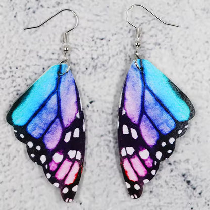 Faux Butterfly Wing Earrings