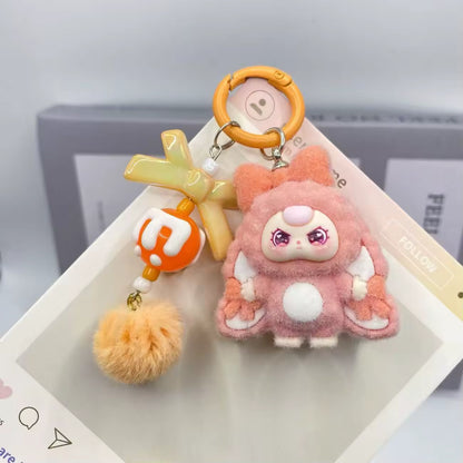 Cute Girl Rabbit Costume Keychain