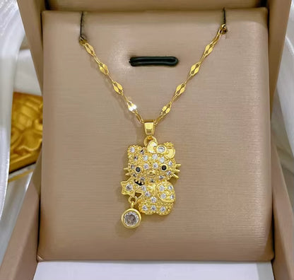 Kitty Cubic Zirconia Necklace