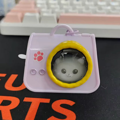 Cute Cat Carrier LED Keychain