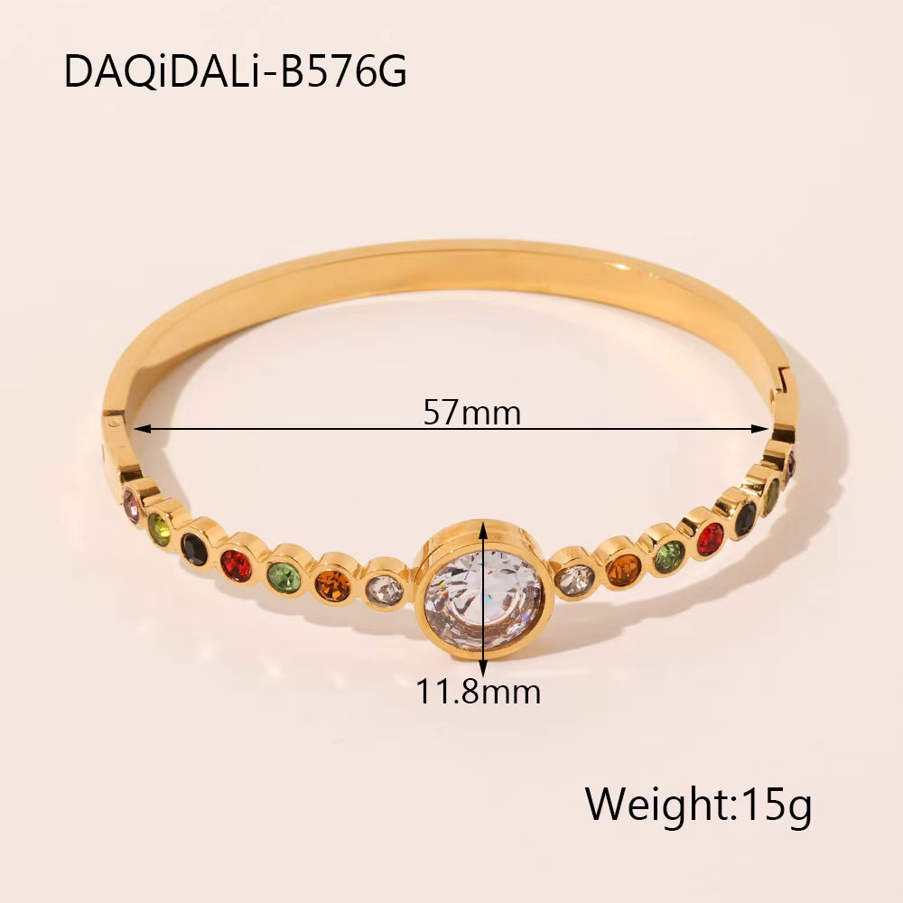 Coin Diamond Multi Stone Bracelet