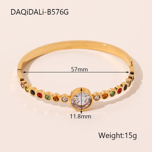 Coin Diamond Multi Stone Bracelet