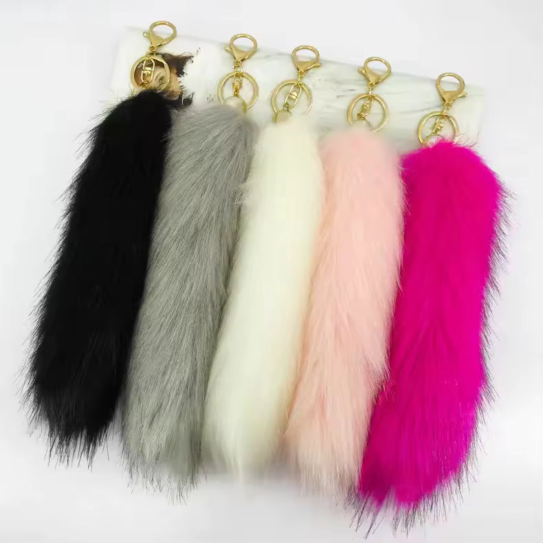 Faux Fur Tail Keychain