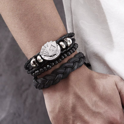 Beaded Leather Bracelet Sets