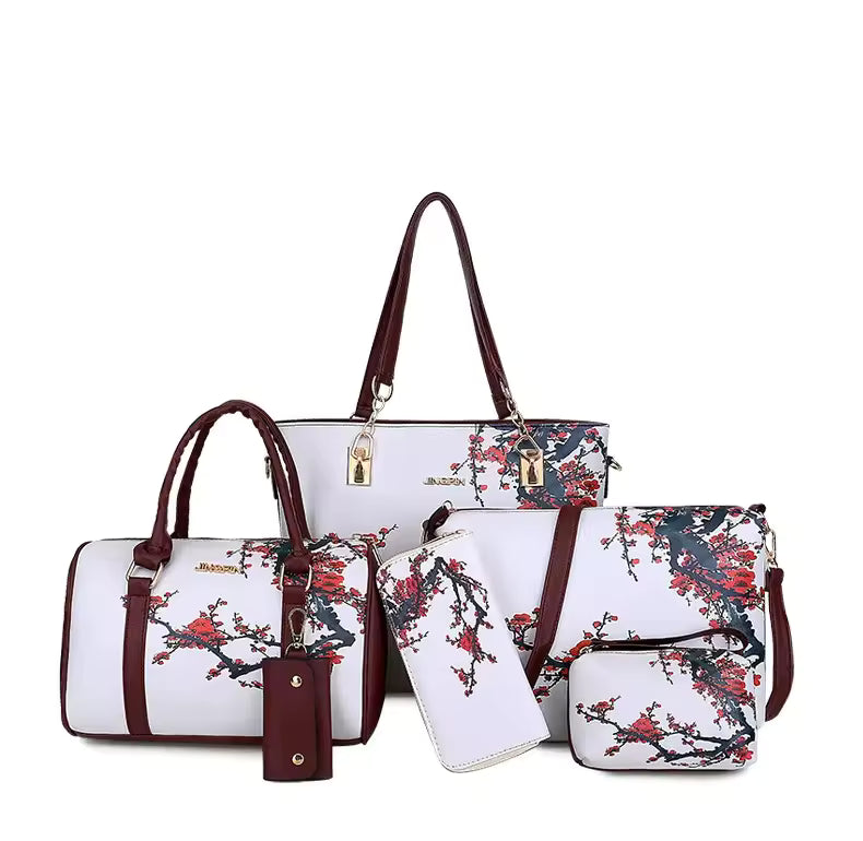 PU Leather Painted Flower Bag