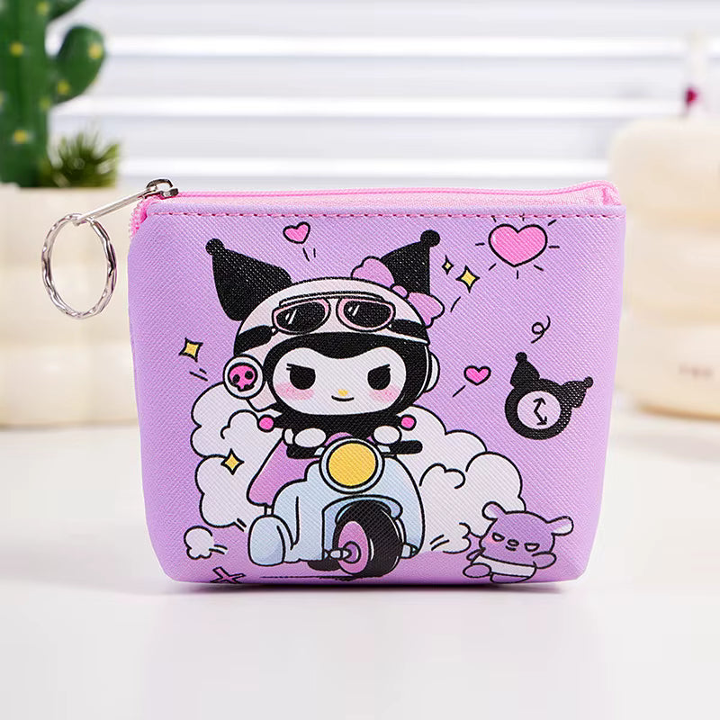 Purple Scooter Keychain Coin Purse