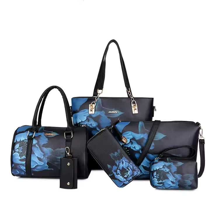 PU Leather Painted Flower Bag