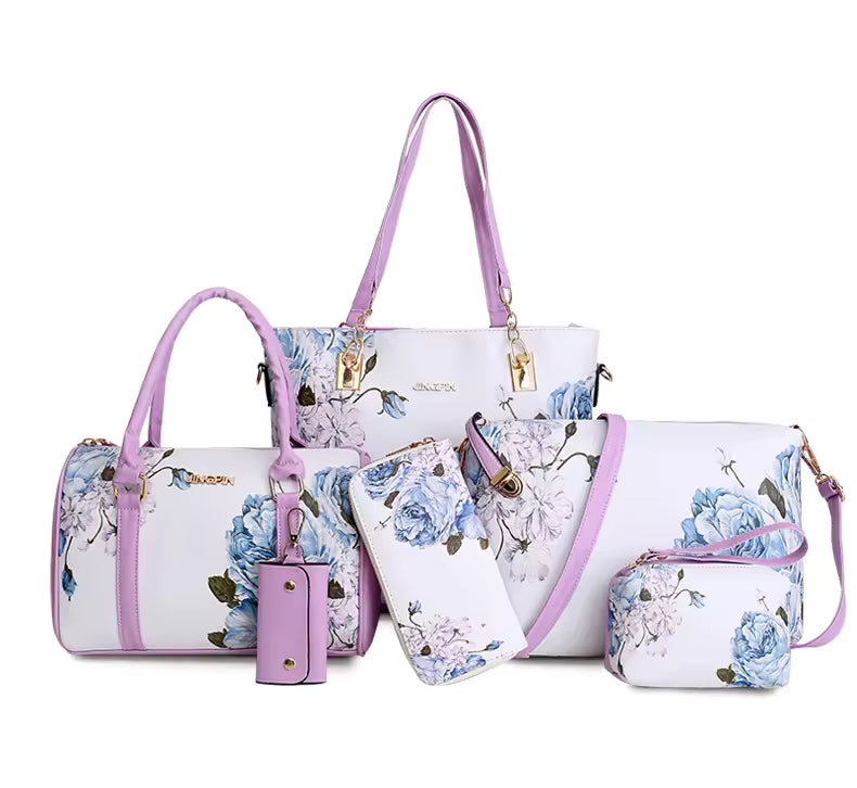 PU Leather Painted Flower Bag