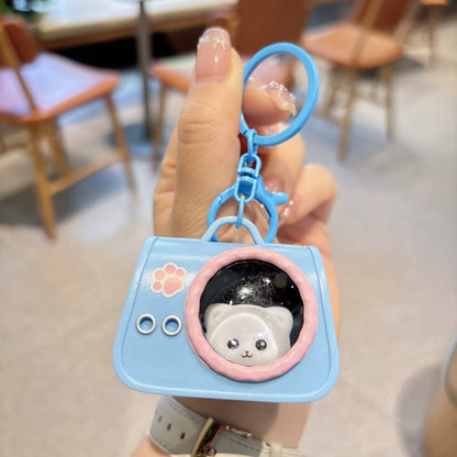 Cute Cat Carrier LED Keychain