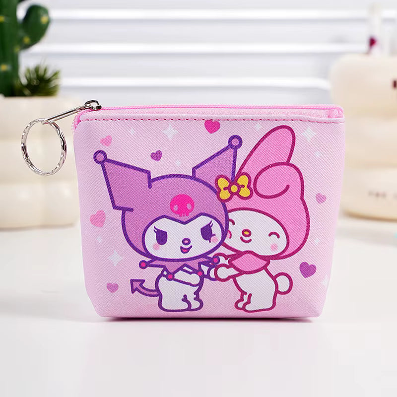 Pink and Purple Keychain Coin Purse