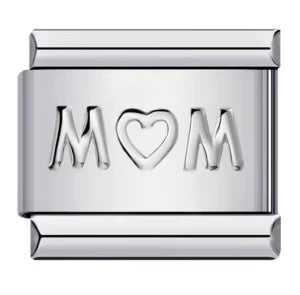 MOM Heart Charm