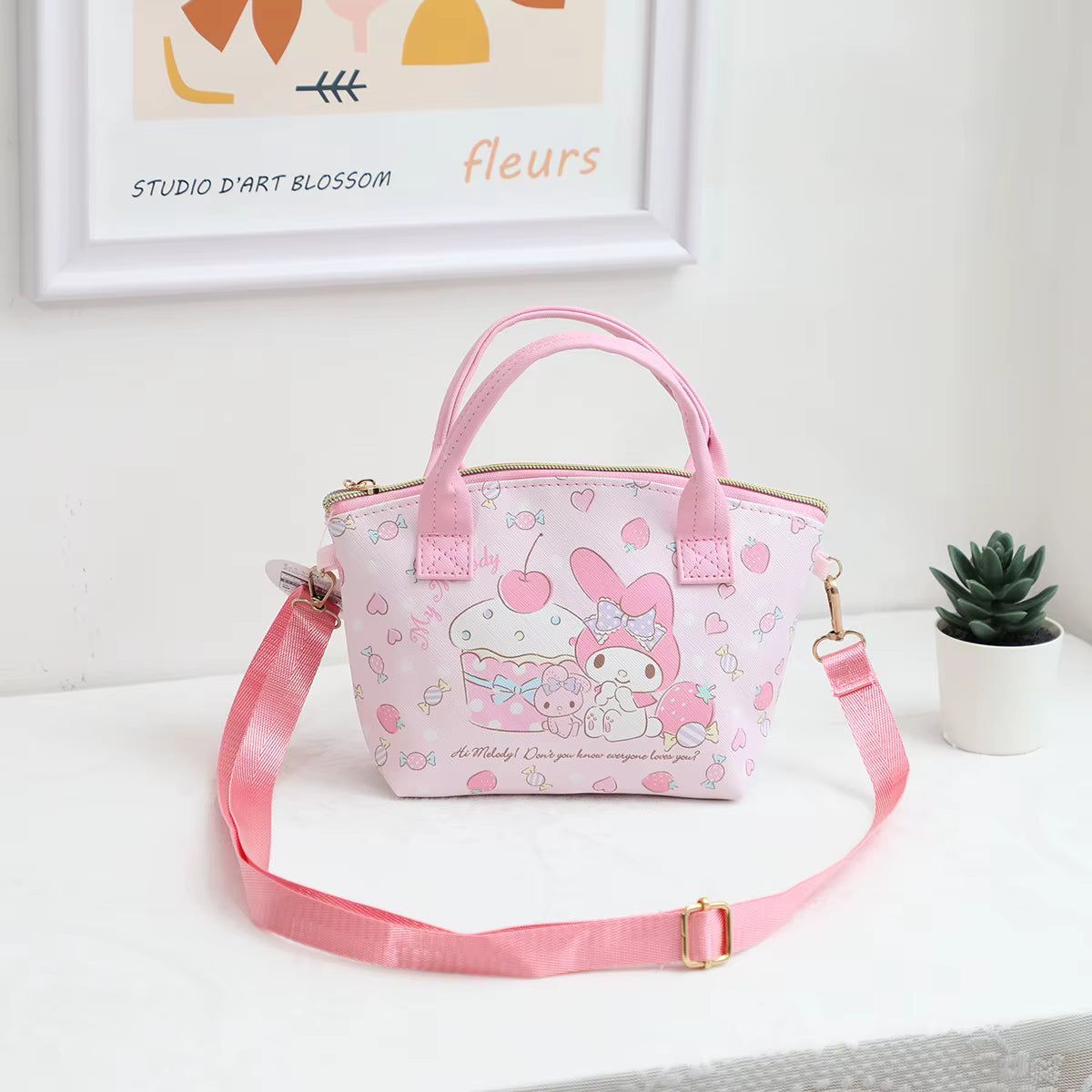 Pink Messenger Bag