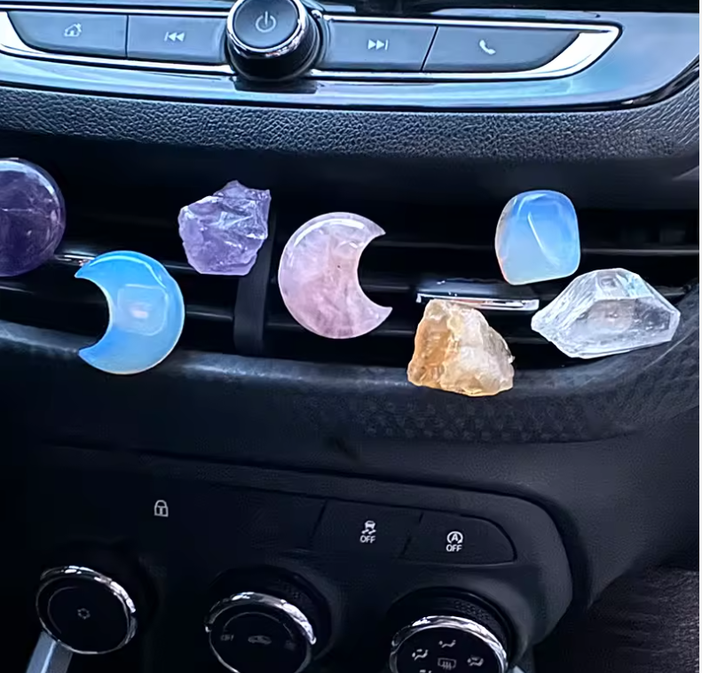 Natural Crystal Car Vent Clip